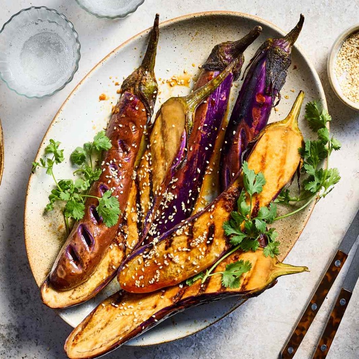 miso-glazed aubergine